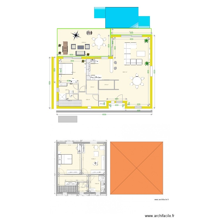 RDC 740. Plan de 0 pièce et 0 m2