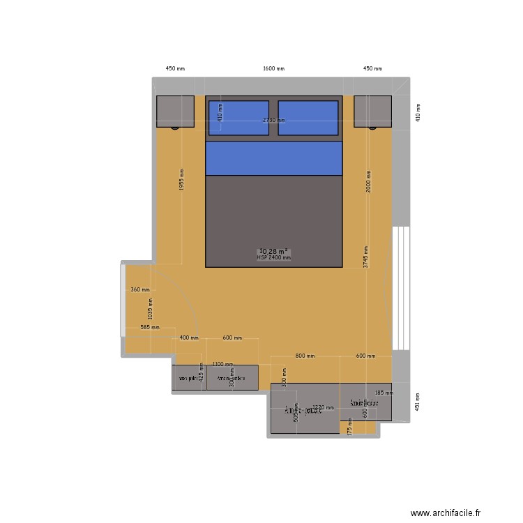 chambre . Plan de 0 pièce et 0 m2