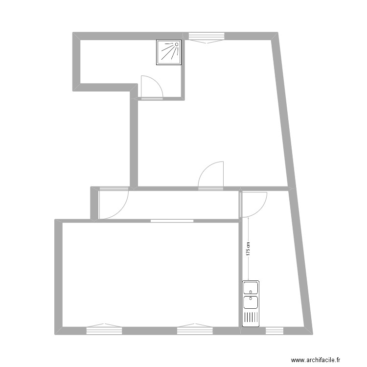 SURESNES 2EME. Plan de 5 pièces et 41 m2