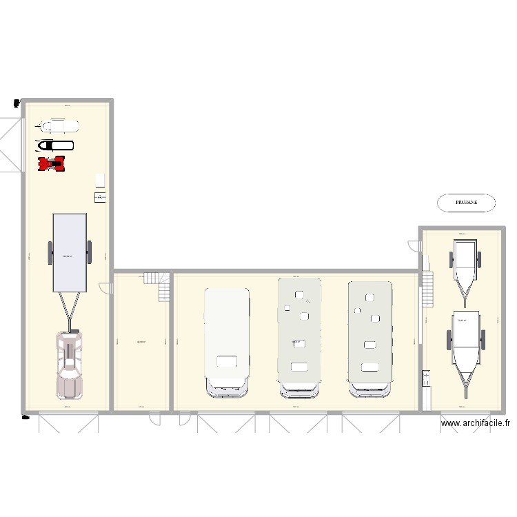 caserne 300. Plan de 4 pièces et 453 m2