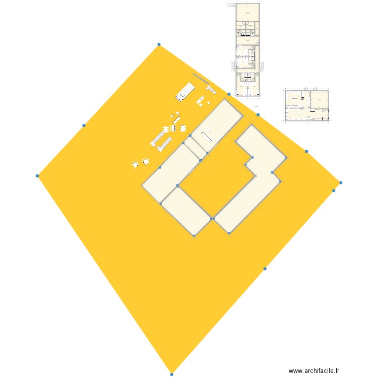 plan global autre mise en place. Plan de 25 pièces et 816 m2