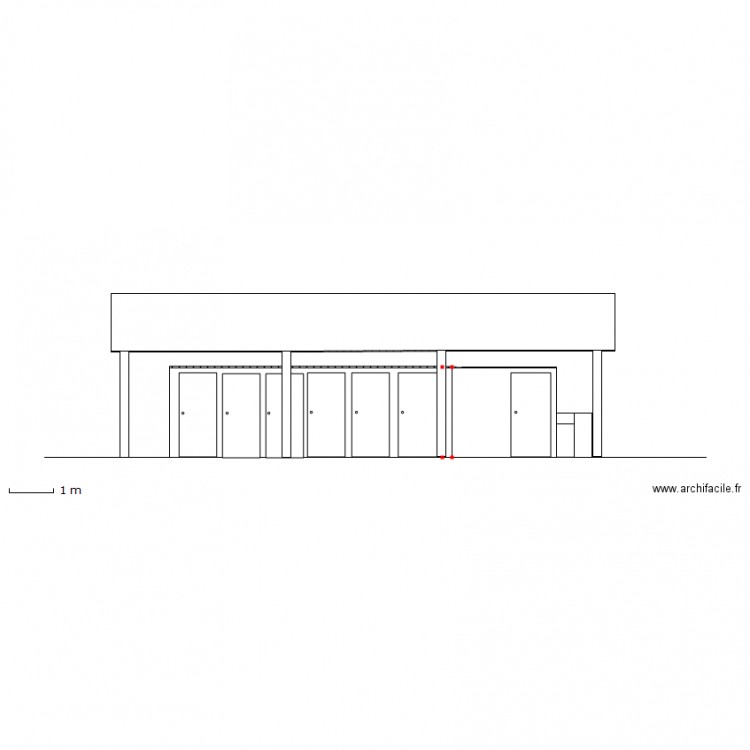 Sanitaire 2013 coté 1. Plan de 0 pièce et 0 m2