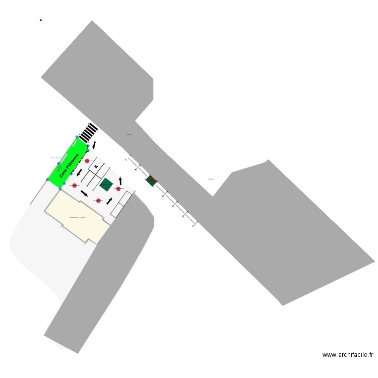 parking école. Plan de 0 pièce et 0 m2