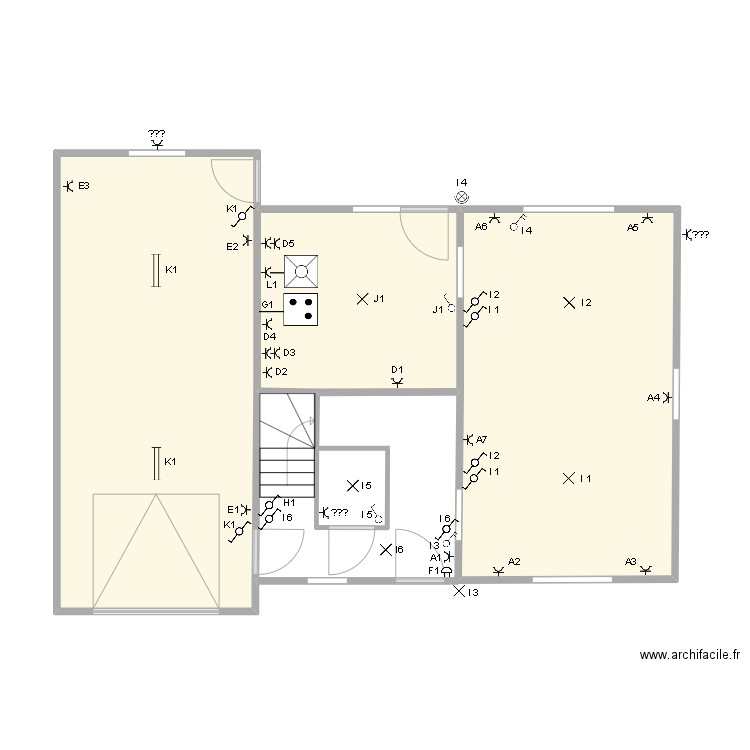 JEROME. Plan de 3 pièces et 61 m2