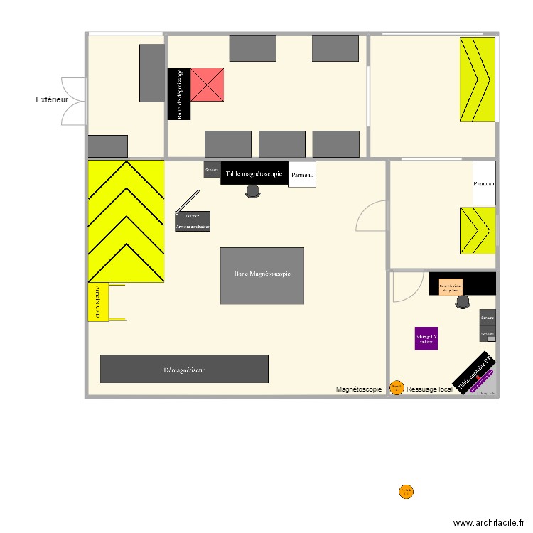 Plan local CND. Plan de 6 pièces et 126 m2