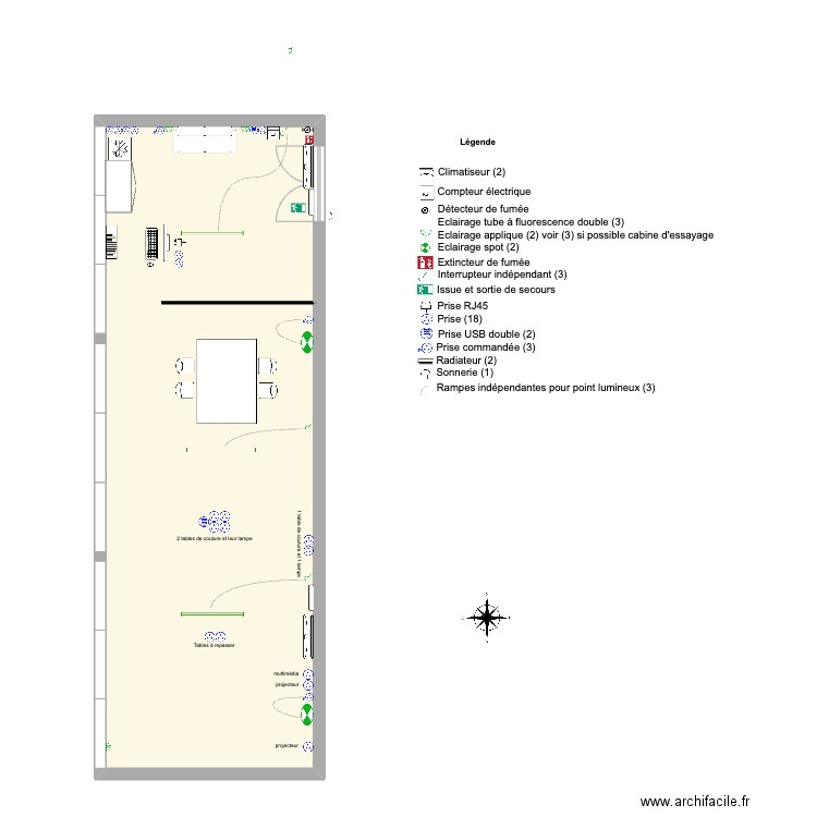 Laseeta - atelier de couture 3. Plan de 1 pièce et 71 m2