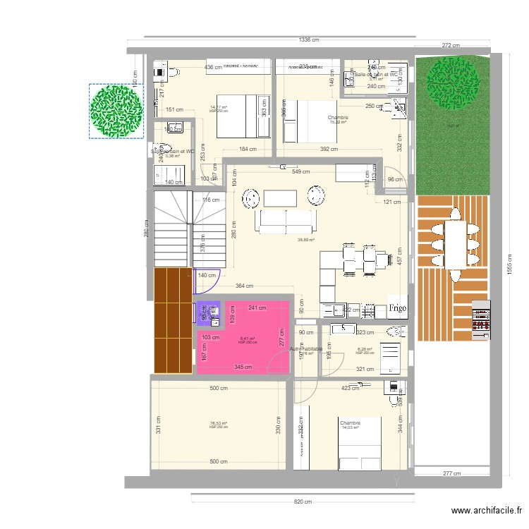 pc modificatif 3. Plan de 41 pièces et 438 m2