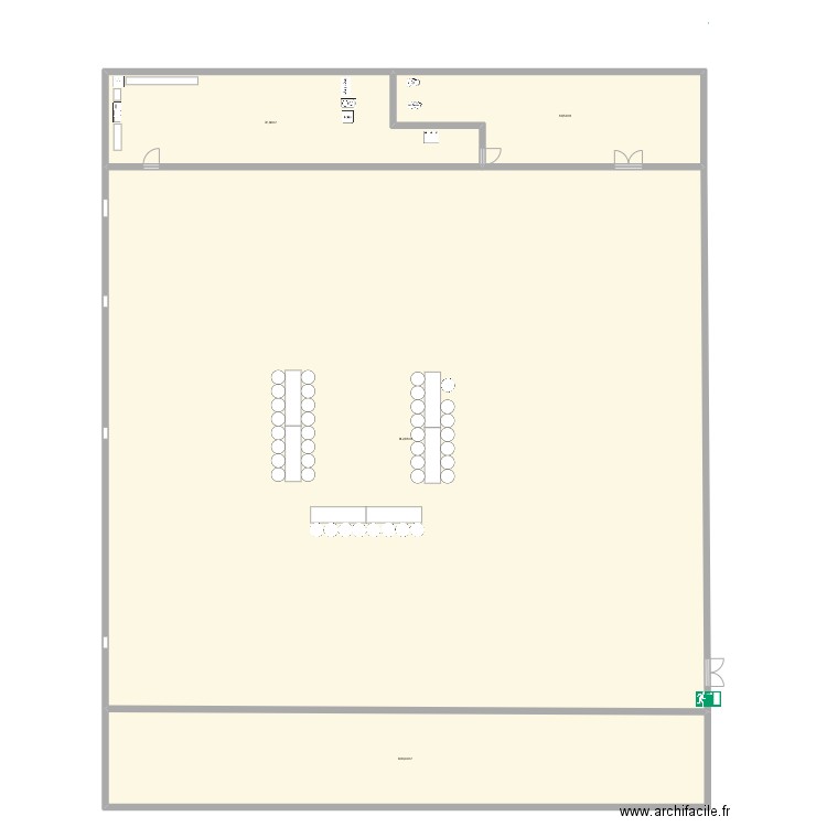 bapteme. Plan de 4 pièces et 1086 m2