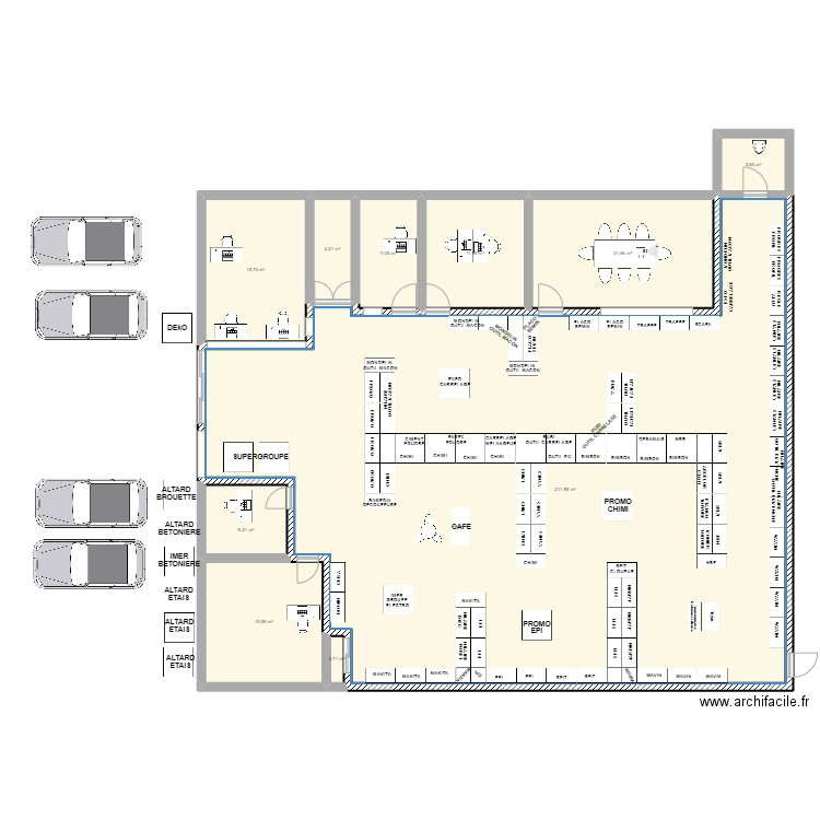 magasin aix. Plan de 0 pièce et 0 m2