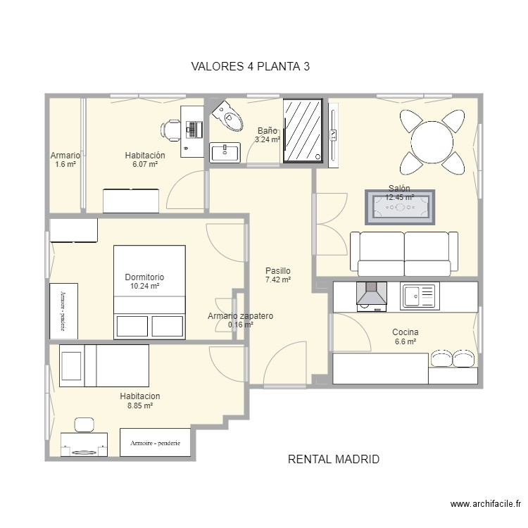 Valores 4 segunda decoración. Plan de 0 pièce et 0 m2