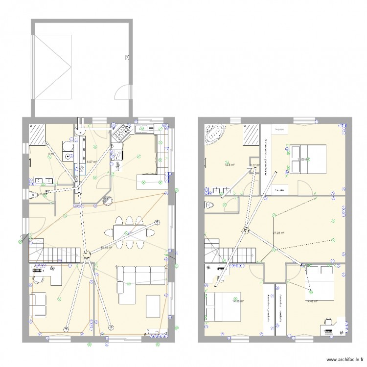 plan reseau. Plan de 0 pièce et 0 m2