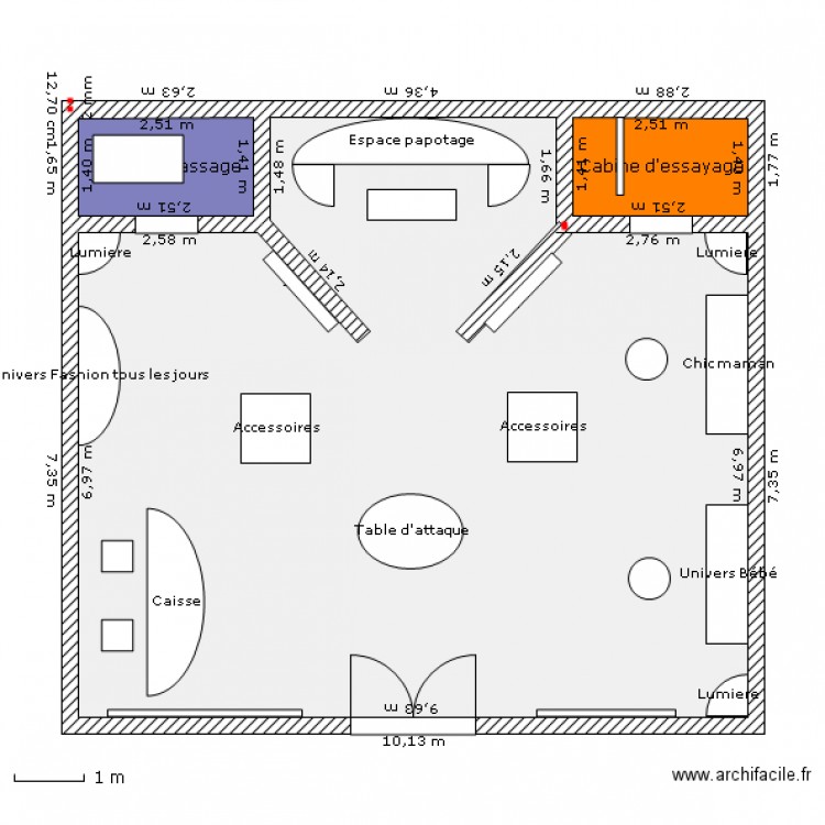 plan magasin debut. Plan de 0 pièce et 0 m2