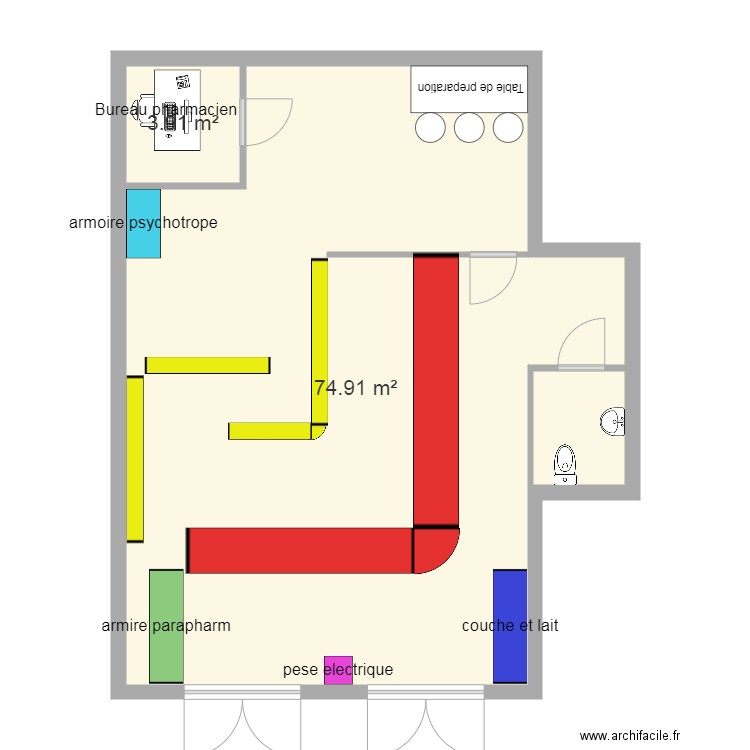 plan pharma 01. Plan de 0 pièce et 0 m2