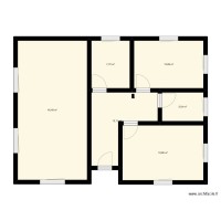 Plan de maison  2 chambres;