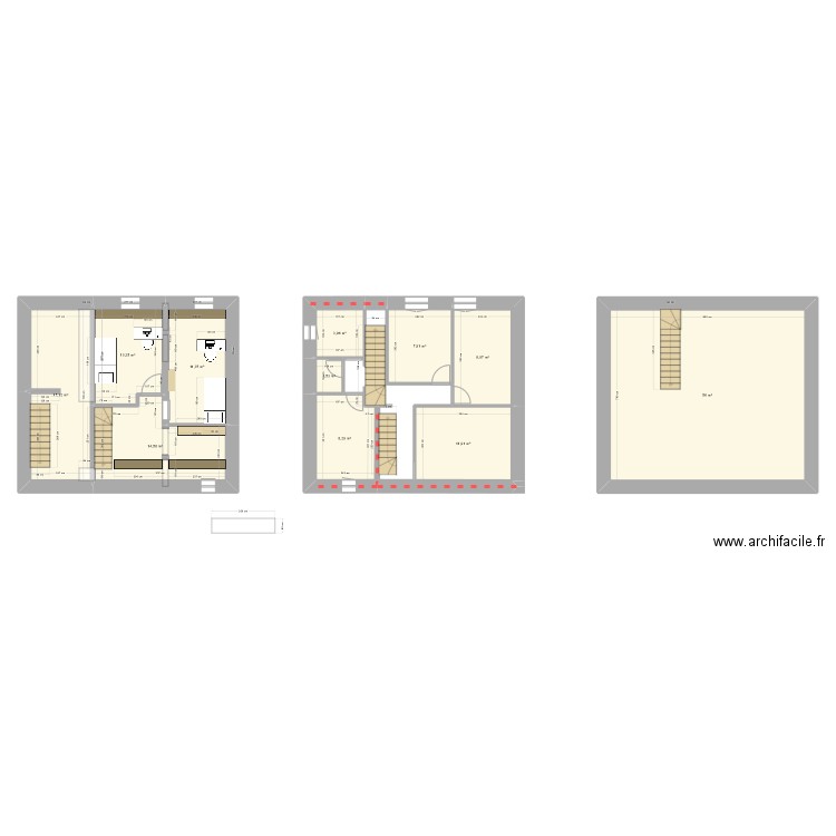 Maison finale. Plan de 11 pièces et 152 m2