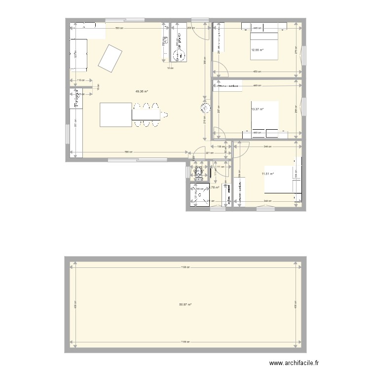 containers 100m2. Plan de 0 pièce et 0 m2