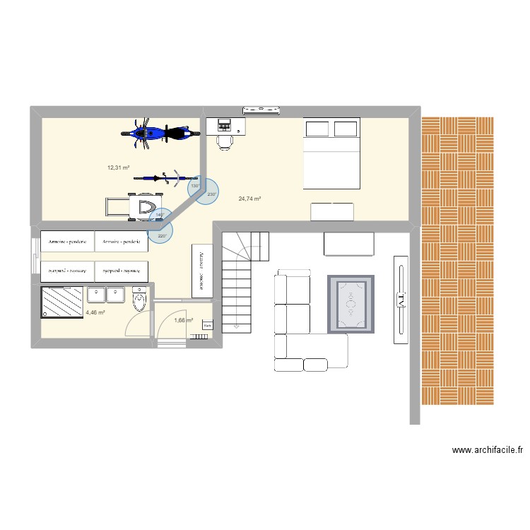 projet chambre parentale. Plan de 0 pièce et 0 m2