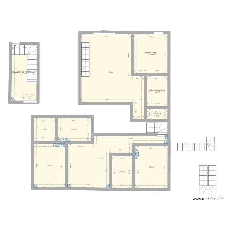 Plan apparts v2. Plan de 0 pièce et 0 m2