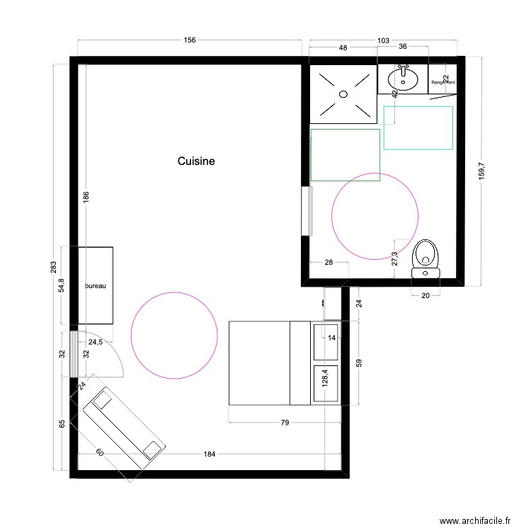 Appart après. Plan de 0 pièce et 0 m2