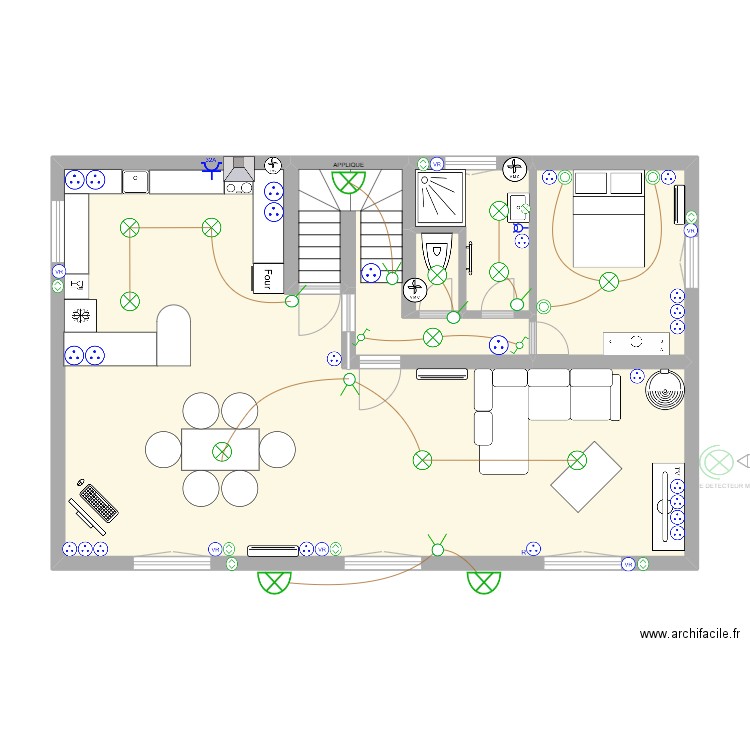 tp maison 22. Plan de 15 pièces et 251 m2