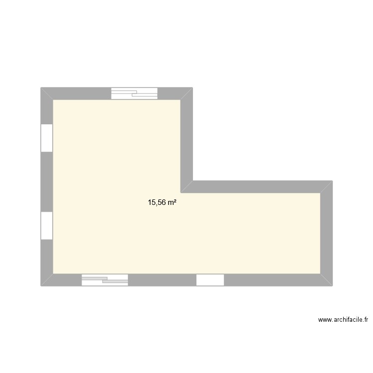 garage. Plan de 1 pièce et 16 m2