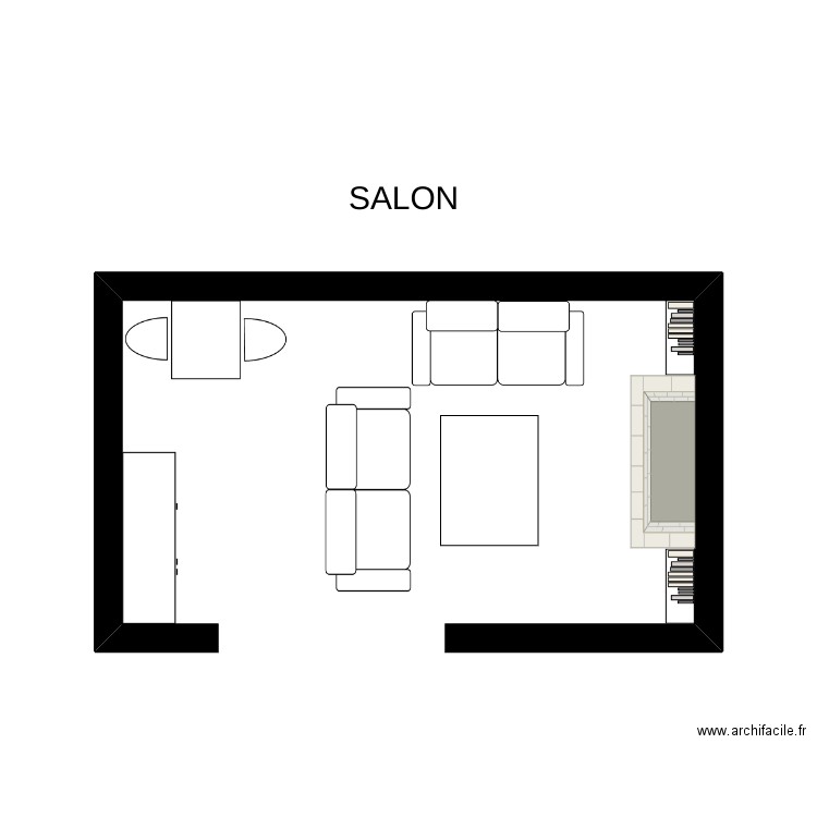 salon. Plan de 0 pièce et 0 m2