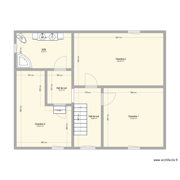 Tinlot 1er. Plan de 6 pièces et 68 m2