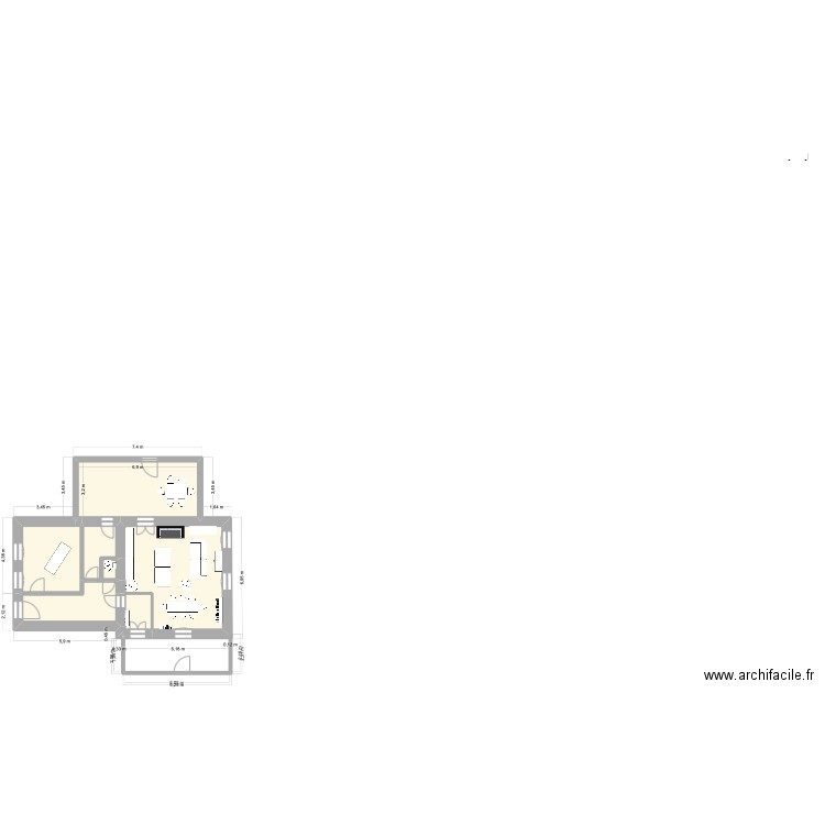 Plan vanessa . Plan de 7 pièces et 83 m2