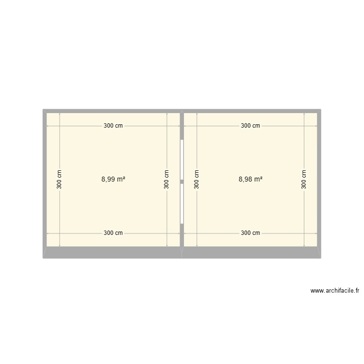 cuisine. Plan de 2 pièces et 18 m2