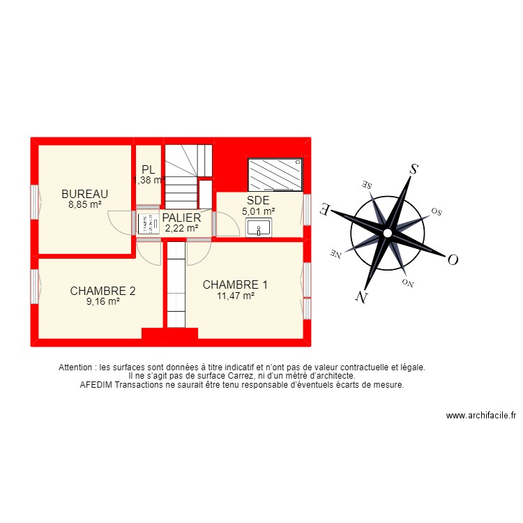 BI24172 -. Plan de 23 pièces et 156 m2