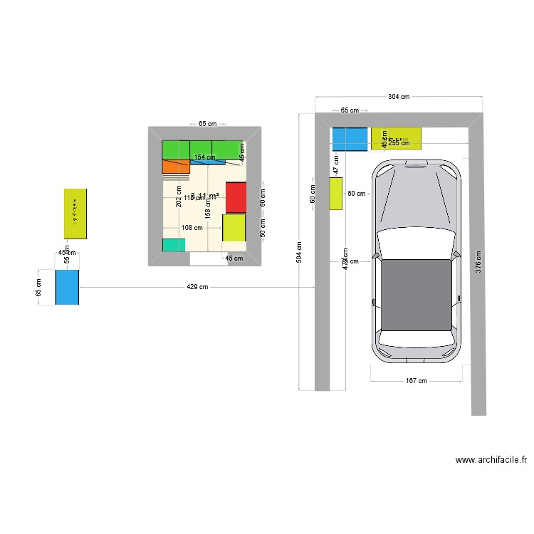 CAVE GARAGE. Plan de 1 pièce et 3 m2