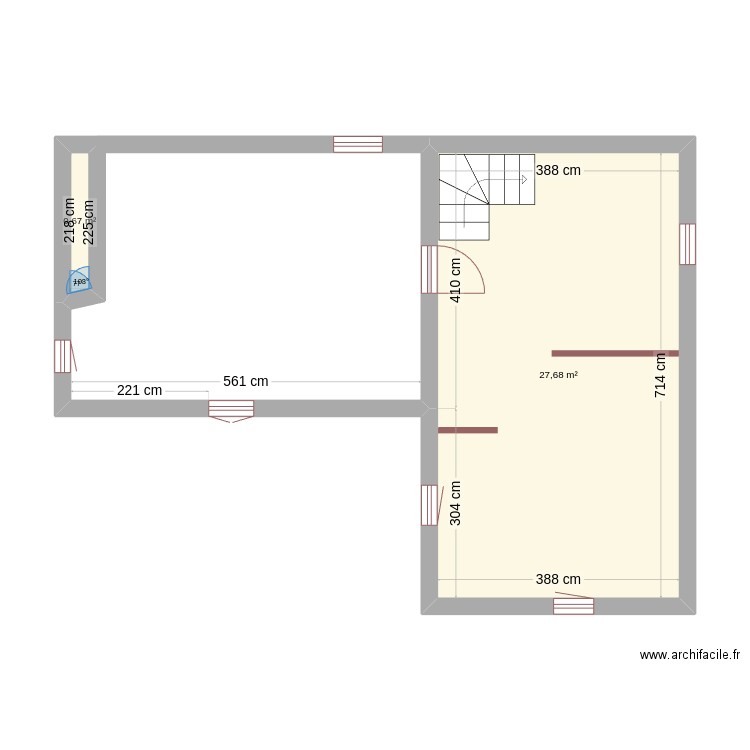 AlTeYraC2. Plan de 2 pièces et 28 m2