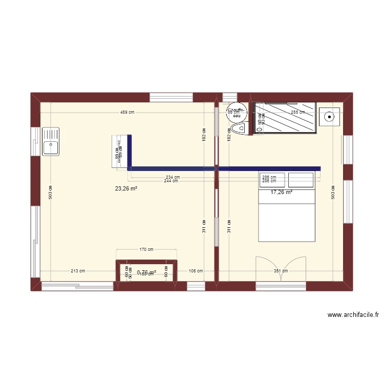 Maison Isabelle. Plan de 3 pièces et 41 m2