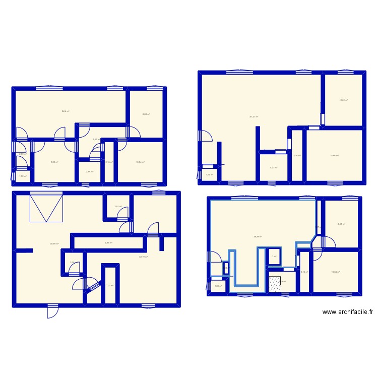 Plan Epinay. Plan de 30 pièces et 302 m2