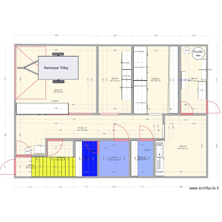 labo inverser. Plan de 11 pièces et 104 m2