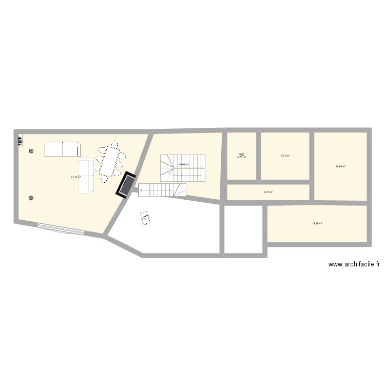 62 AV GAL CARMILLE RDC. Plan de 7 pièces et 111 m2