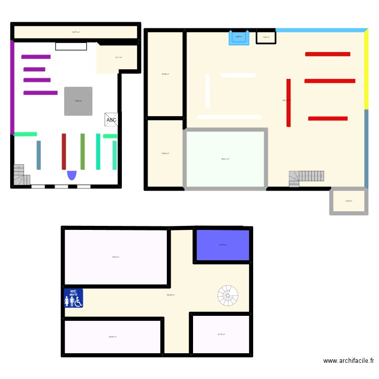 plan de masse. Plan de 15 pièces et 375 m2