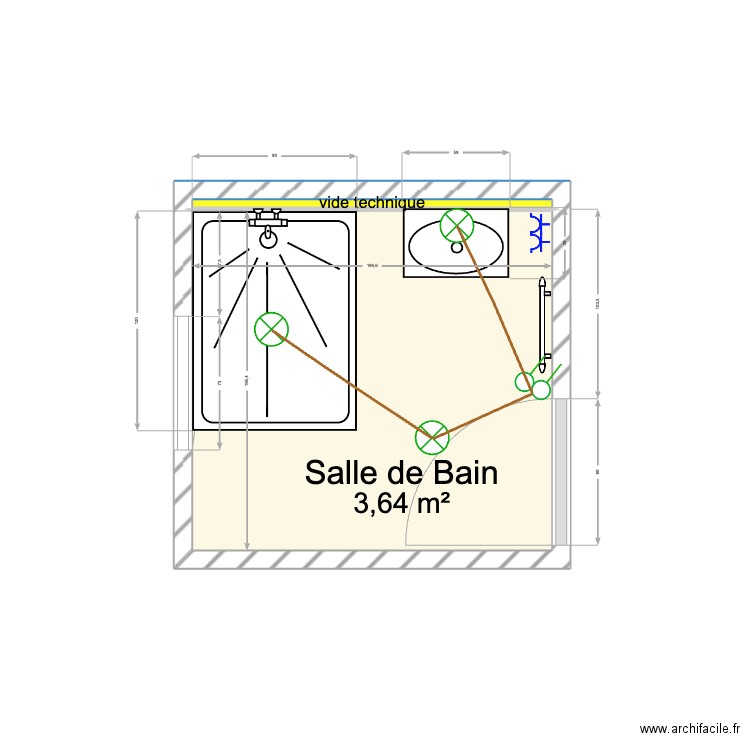 gautreau. Plan de 2 pièces et 4 m2