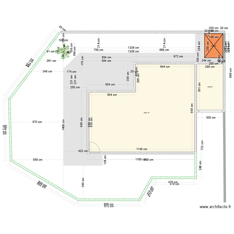 SanSumAménageExt. Plan de 3 pièces et 113 m2