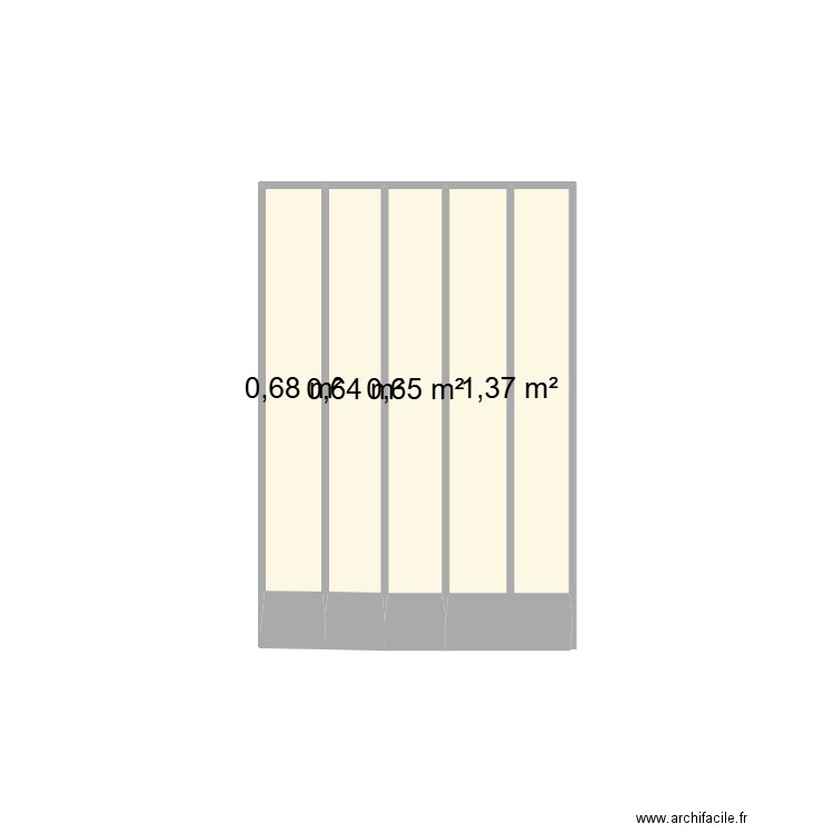 VERRIERE 1. Plan de 4 pièces et 3 m2