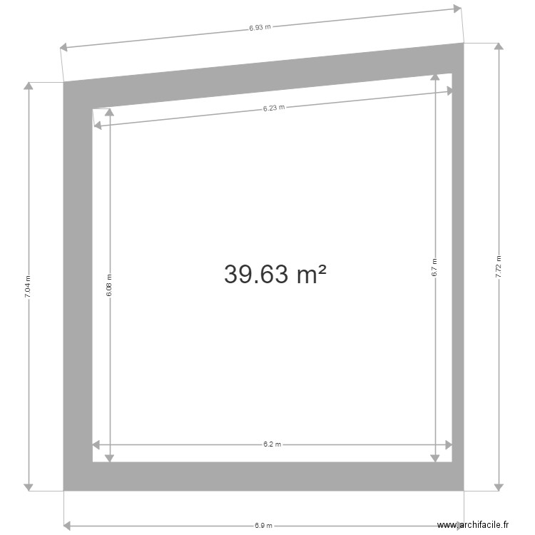 LA POSTE . Plan de 1 pièce et 40 m2