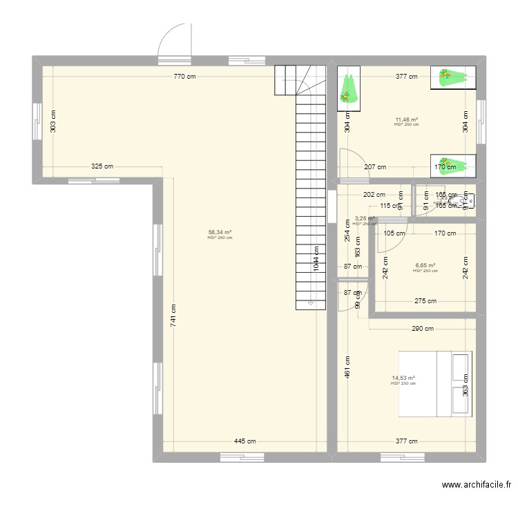 La maison du bonheur. Plan de 6 pièces et 94 m2