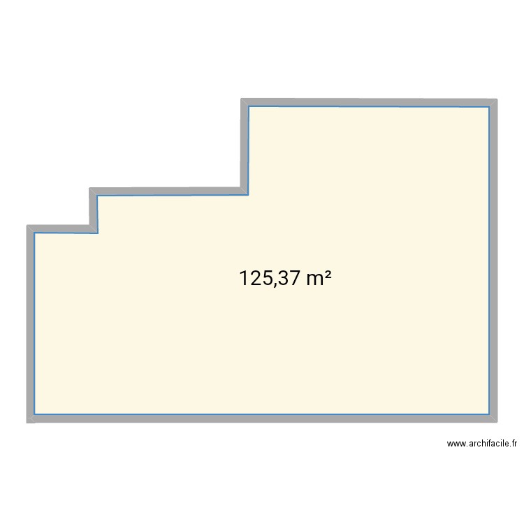 Nouveau plan. Plan de 1 pièce et 125 m2