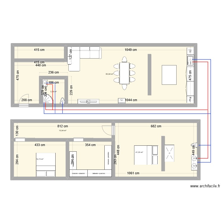 hUGO 2. Plan de 5 pièces et 132 m2