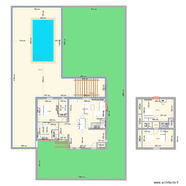 PLAN 11/02. Plan de 15 pièces et 475 m2