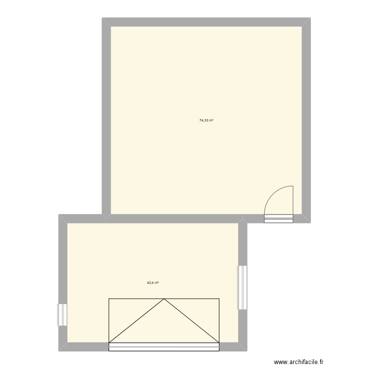 plan de masse maison. Plan de 2 pièces et 117 m2