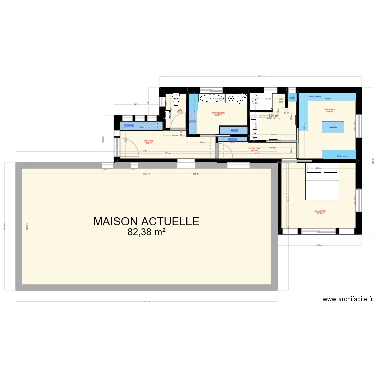 Agrandissement gael 4. Plan de 8 pièces et 135 m2