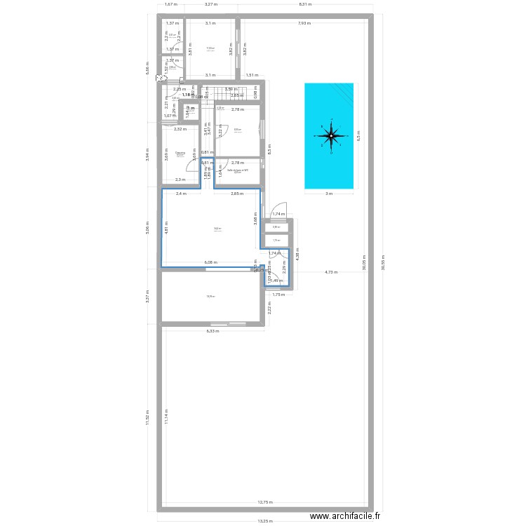 maison. Plan de 14 pièces et 367 m2