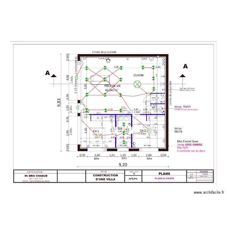 chaque. Plan de 0 pièce et 0 m2