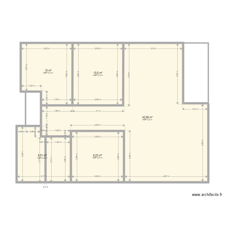 NK MISTA. Plan de 5 pièces et 83 m2